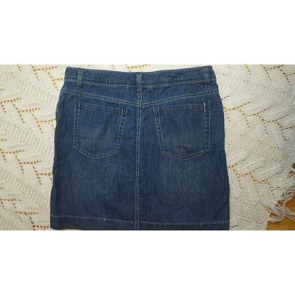 G.H. Bass & Company Denim Jean Skirt Wmns Sz 4 Pockets Cotton Cowboy Cottage - Picture 3 of 5